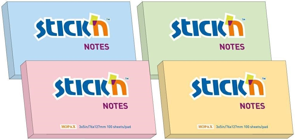 Siam foglietti autoadesivi, blocchi 76x127 mm, blu pastello