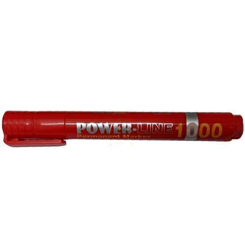 Lineplus pennarello permanente punta tonda rosso- 12 pezzi