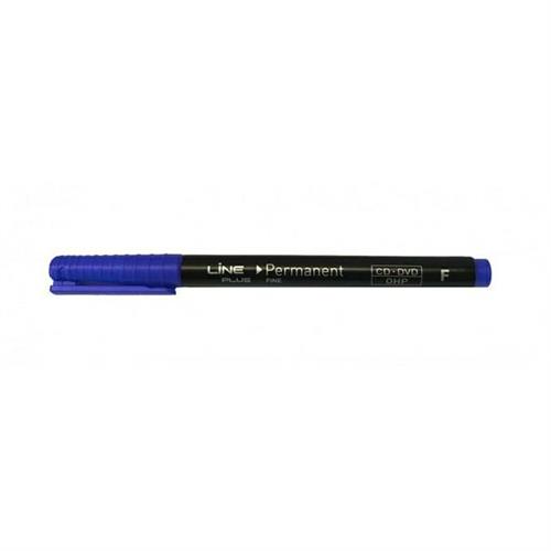 Lineplus pennarello ohp per cd e dvd, ultrafine, blu