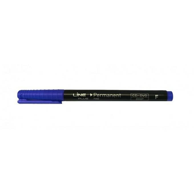 Lineplus pennarello ohp per cd e dvd, ultrafine, blu