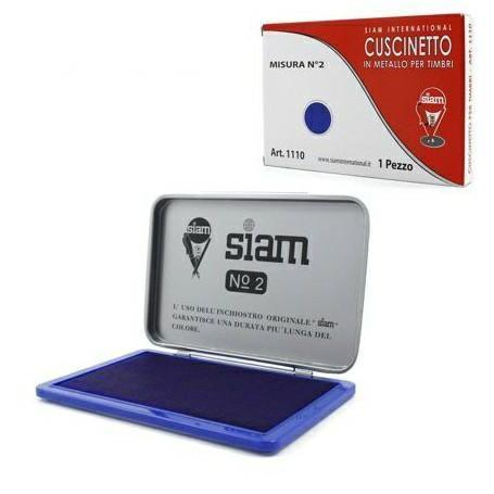 Siam cuscinetto in metallo per timbri misura nø2 blu