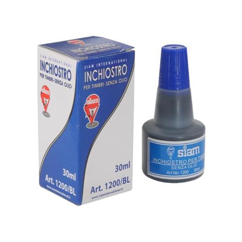 Siam inchiostro per timbri senza olio 30 ml colore blu