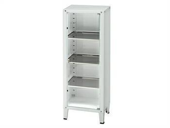 Armadio vetrina a 1 anta, 52x35x138 cm, 3 ripiani