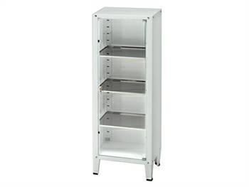 Armadio vetrina a 1 anta, 52x35x138 cm, 3 ripiani