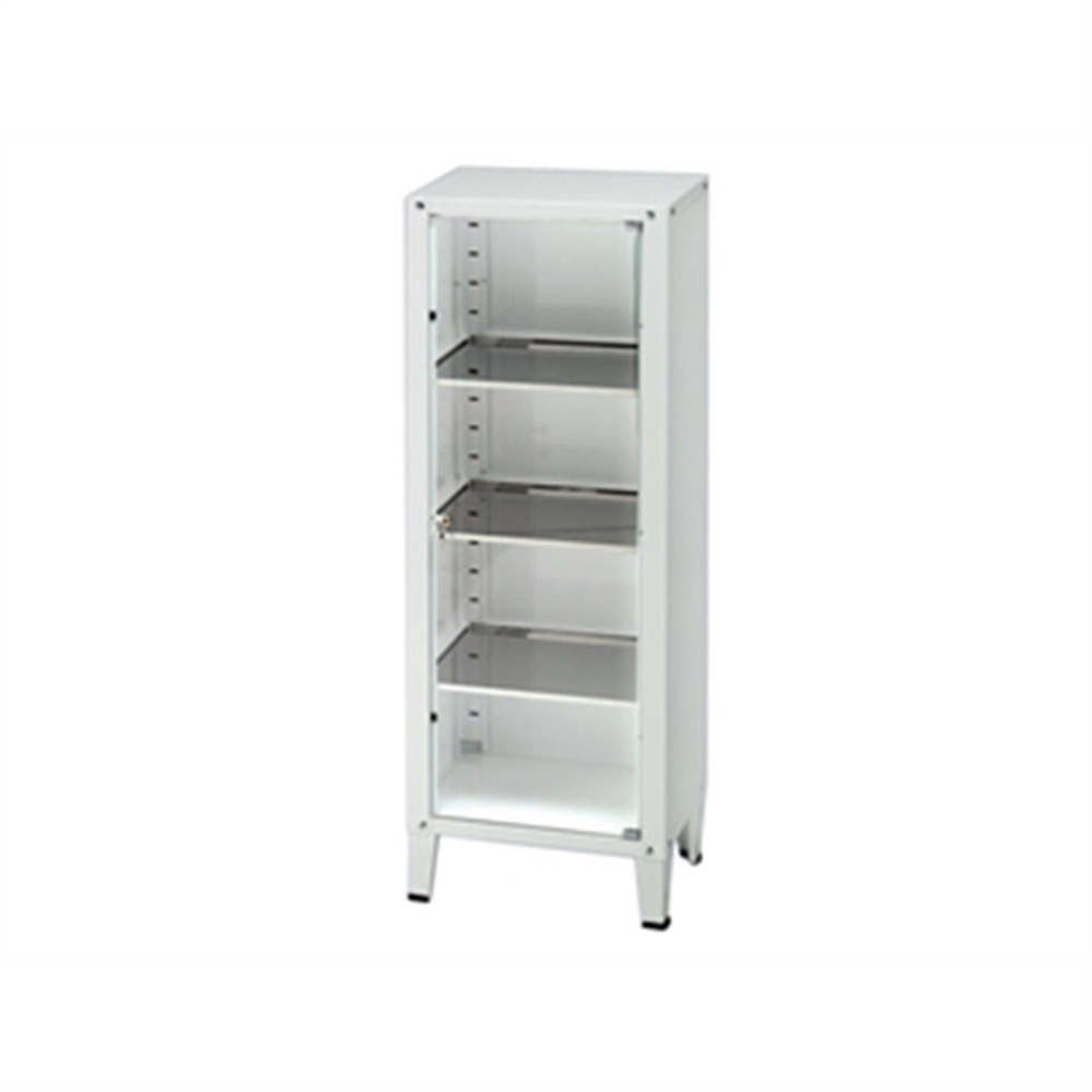 Armadio vetrina a 1 anta, 52x35x138 cm, 3 ripiani