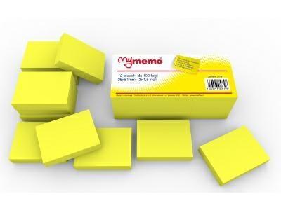 Foglietti adesivi, blocchi 38x51 mm, giallo
