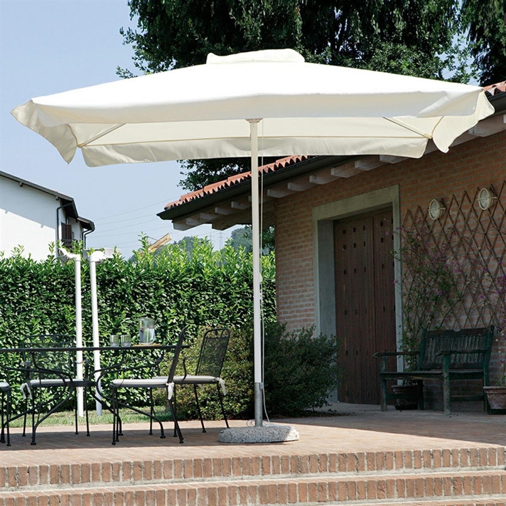 Ombrellone da giardino 3x3 fusto bianco con carrucola