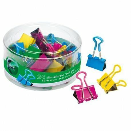 Lebez molle clips soft grip, misure assortite, 24 pezzi