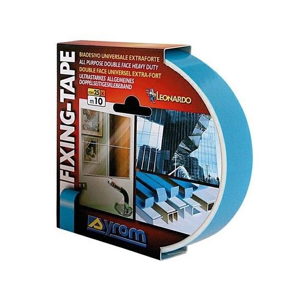 Syrom Fixing-Tape Nastro biadesivo extraforte, 25x10 mt