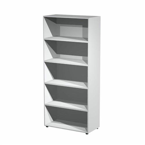 Armadio metallico a giorno 5 ripiani, grigio, 100x45x250h cm
