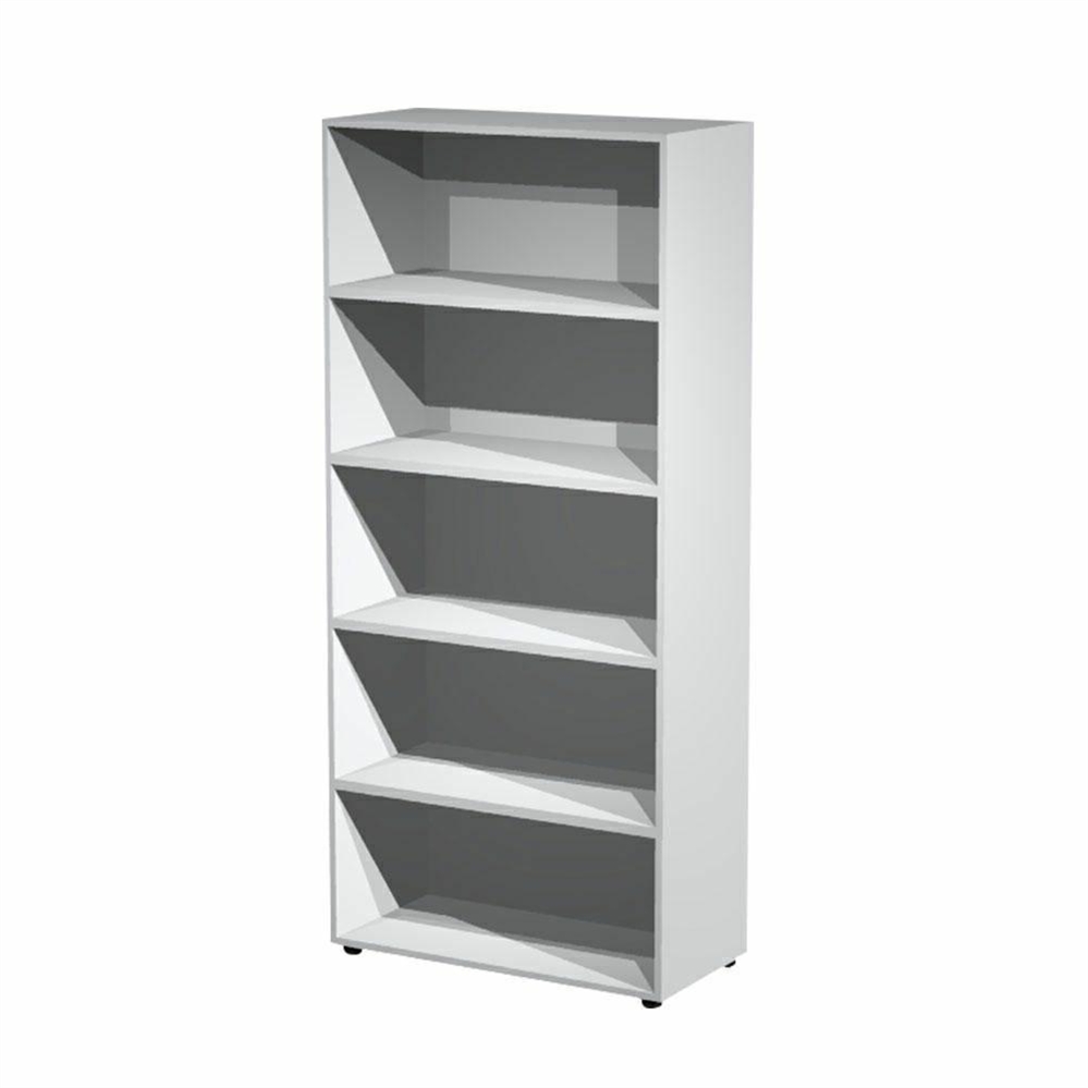 Armadio metallico a giorno 5 ripiani, grigio, 100x45x250h cm