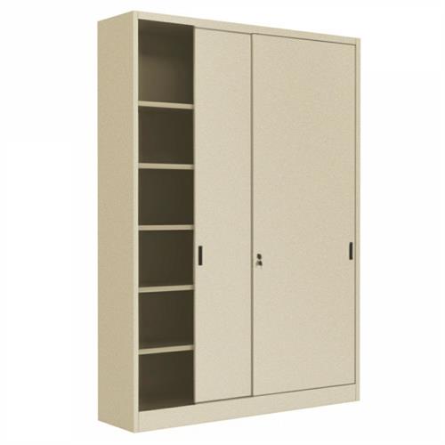 Armadio metallico con ante scorrevoli sabbia 180x45x200h cm