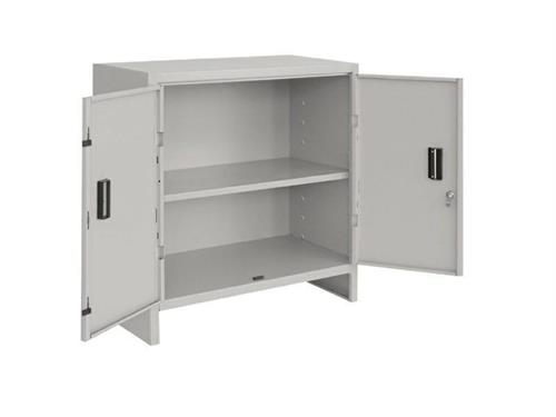 Armadio metallico ante battenti 1 ripiani grigio 100x45x90