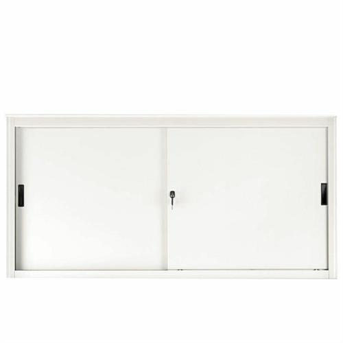 Armadio metallico con ante scorrevoli, bianco, 120x45x90h cm