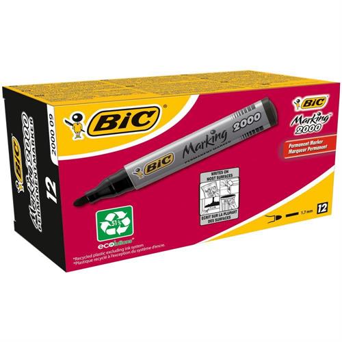 Bic Marking 2000 Marcatore permanente, punta tonda, nero