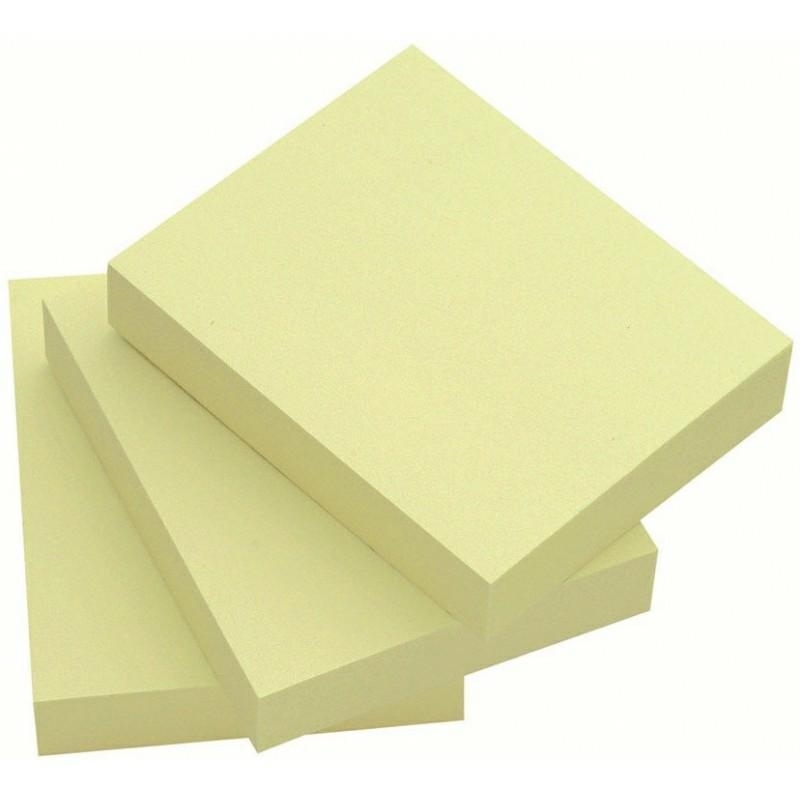Foglietti adesivi, blocchi 38x51 mm, giallo, 100 fogli