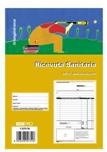 Edipro blocco ricevute sanitarie 23x15 cm, copie 50x2 E5275