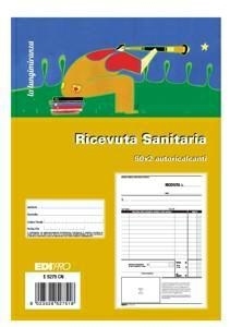 Edipro blocco ricevute sanitarie 23x15 cm, copie 50x2 E5275