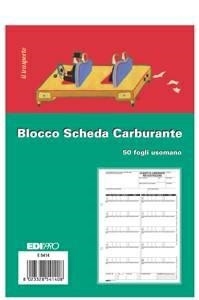 Edipro blocco schede carburante 23x15 cm, 50 fogli E5414