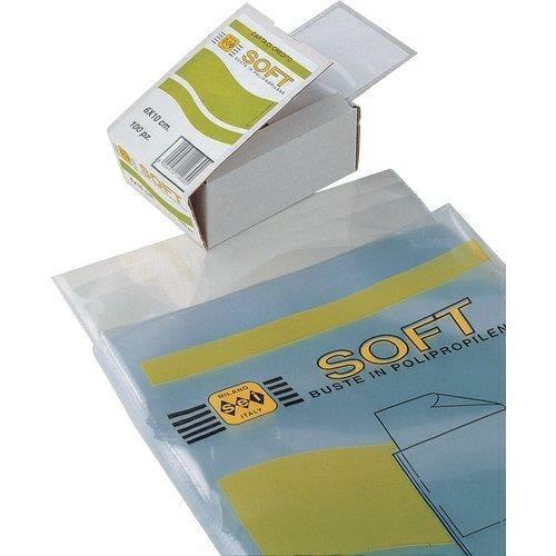 Sei rota buste a sacco, 15x21 cm, trasparente, ppl, 25 pz