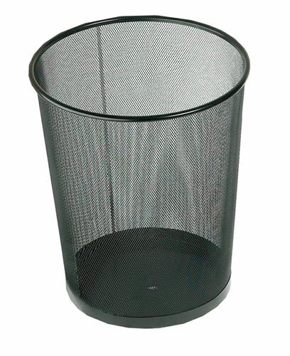 Cestino gettacarte in metallo nero traforato h 35 cm