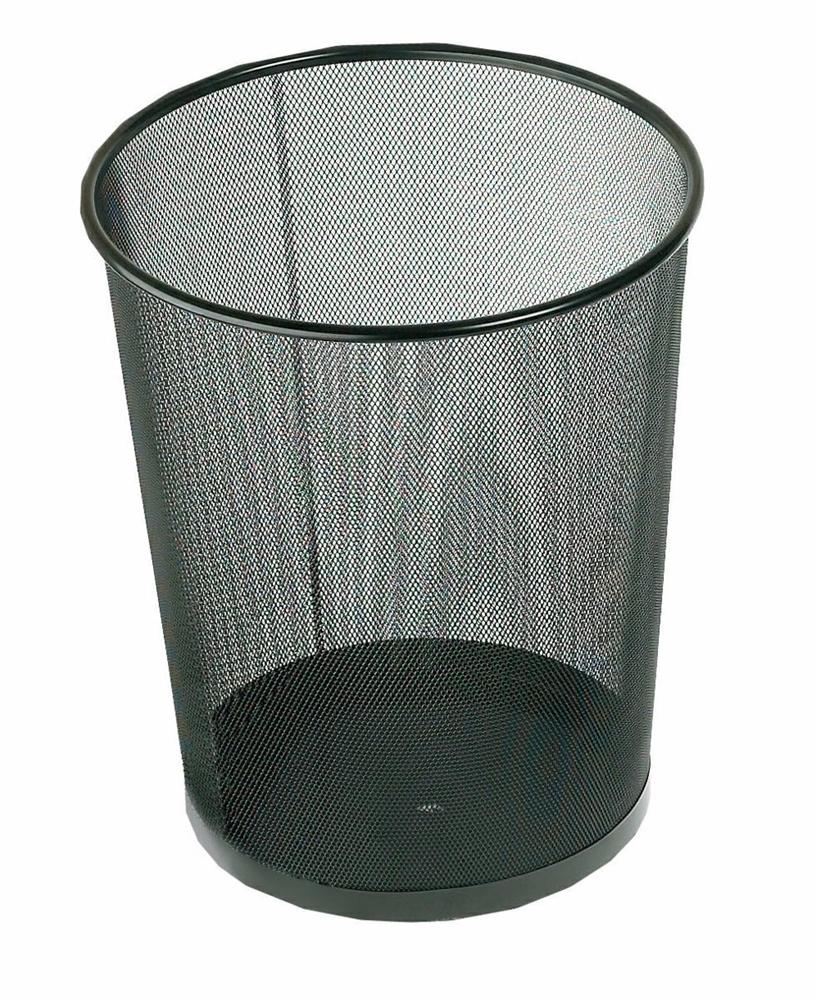 Cestino gettacarte in metallo nero traforato h 35 cm