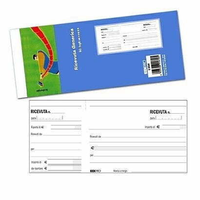 Edipro blocco ricevute generiche madre - figlia, 11 x 21 cm,