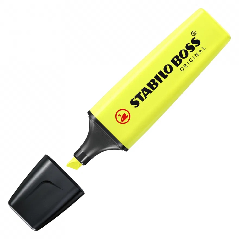 Stabilo Boss Original Evidenziatore punta scalpello, Giallo fluo