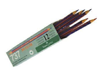 Faber-castell matita bicolor rosso-blu - confezione 12 pezzi