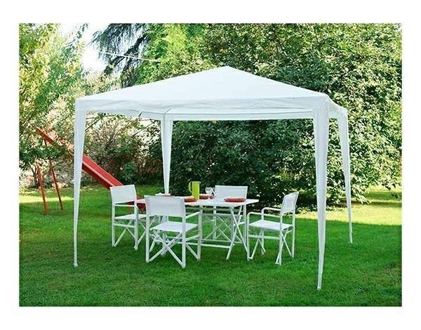 Gazebo in ferro epoxy quadrato 3 x 3 mt con telo plastificat
