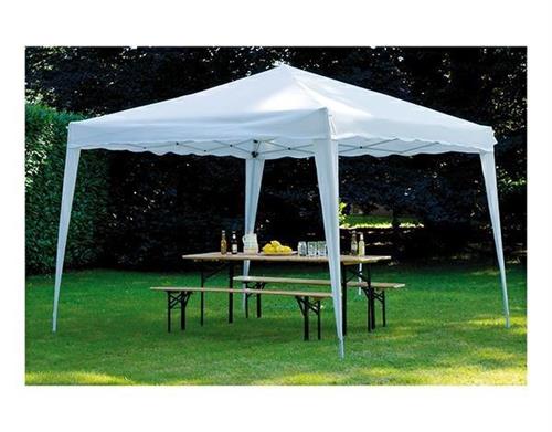 Gazebo quadrato 3 x 3 m pieghevole in ferro con sacca ecru'