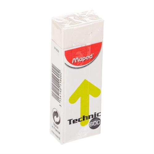 Maped Technic 600 Gomma bianca per matita in plastica