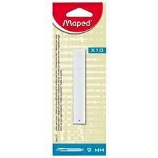 Maped lame di ricambio 9 mm per cutter, 10 pezzi