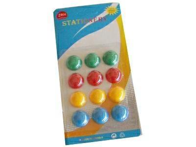 Magnete per lavagna, 20 mm, rotondo, colori assortiti (12 pe
