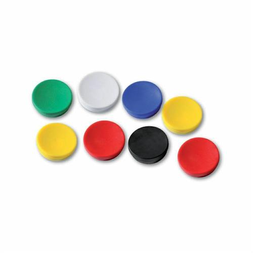Magnete per lavagna, 25 mm, rotondo, colori assortiti