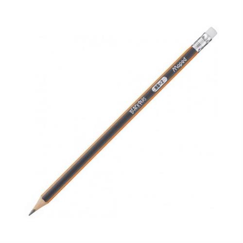 Maped Matita triangolare HB2 con gomma, 12 pezzi