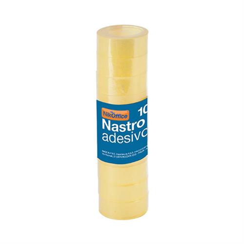 Nikoffice Nastro adesivo 15x33 mt, trasparente