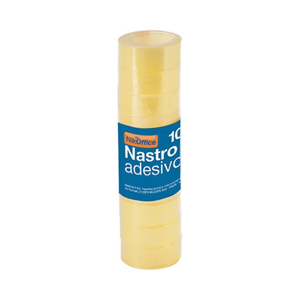 Nikoffice Nastro adesivo 15x33 mt, trasparente