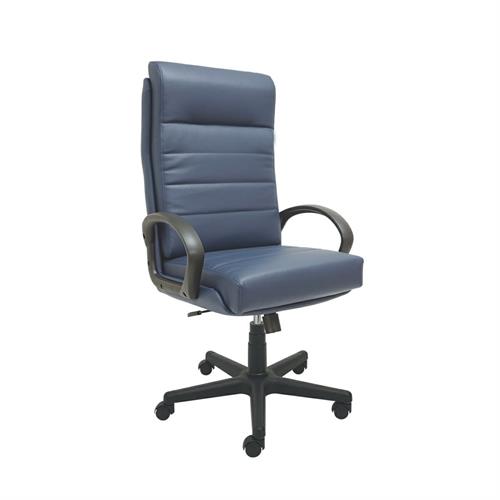 Poltrona direzionale con schienale alto colore blu