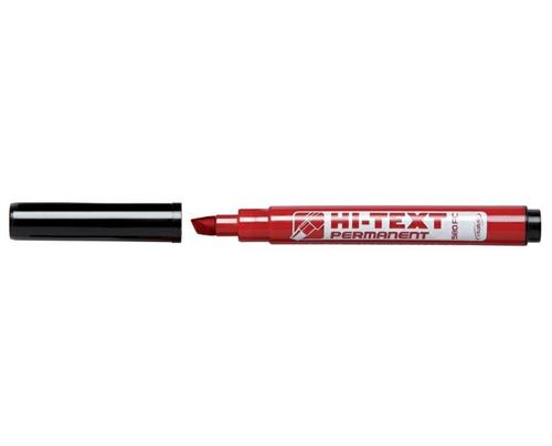 Hitext pennarello punta scalpello indelebile rosso