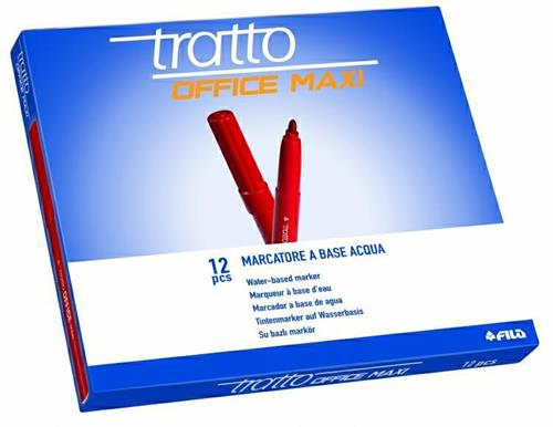 Fila pennarelli tratto office fila, rosso, punta maxi