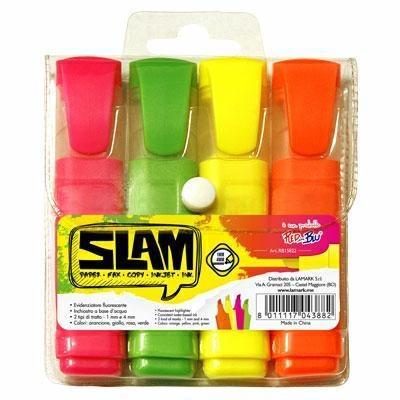 Slam red in blu evidenziatore punta a scalpello, 4  colori