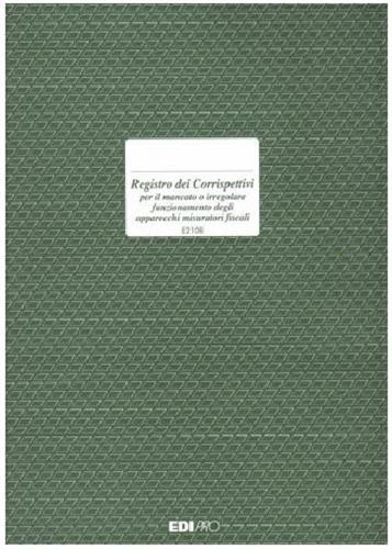 Registro corrispettivi iva emergenza e2108 edipro - 10 pezzi