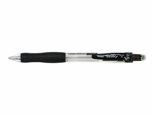 Pentel rolly portamine con grip, mina hb da 0,5 mm, nero