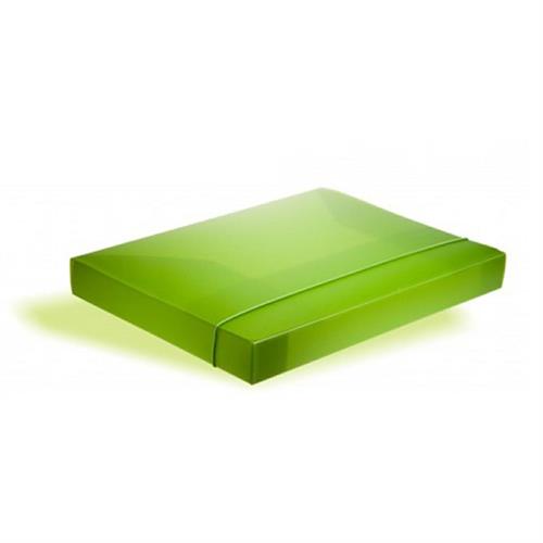 Wiler, cartella con elastico in polipropilene, dorso 4 cm