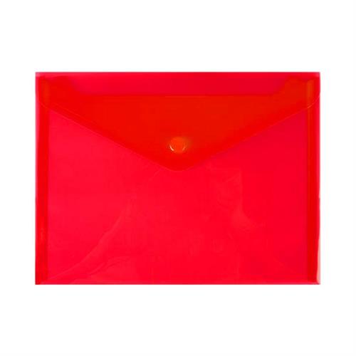 Nikoffice Buste con bottone, F.to A4, in ppl, Rosso, 5 pezzi