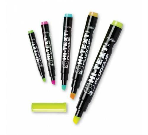 Evidenziatore verde punta scalpello fluoclip 7000