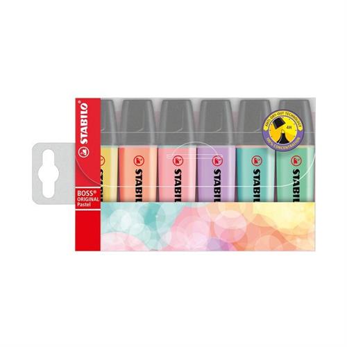 Stabilo Boss Evidenziatore colori pastello, 6 pezzi