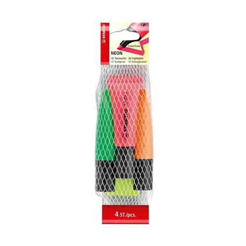 Stabilo neon evidenziatore fluo, in retina da 4 pz