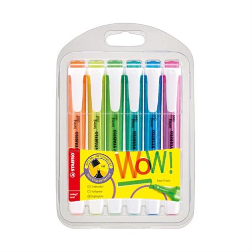 Stabilo Swing Cool Evidenziatore colori fluo, 6 pezzi